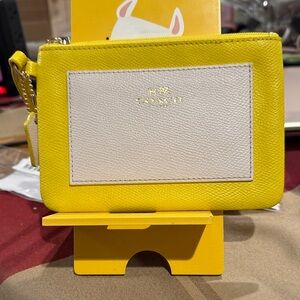 Coach Yellow and White Women's Bag NWOT